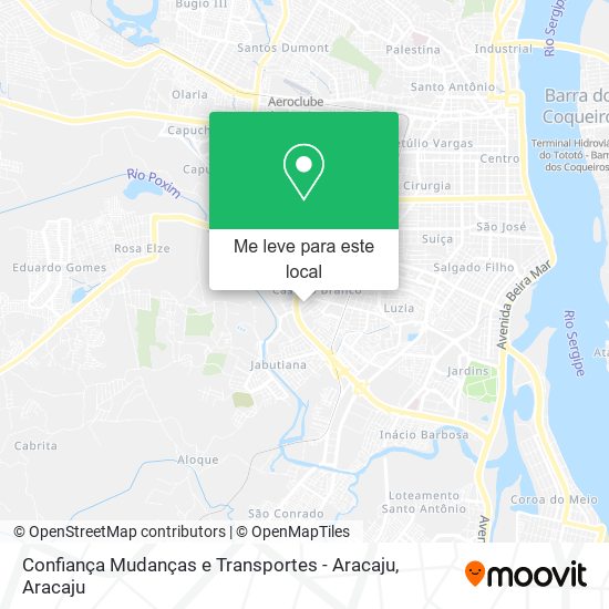 Confiança Mudanças e Transportes - Aracaju mapa