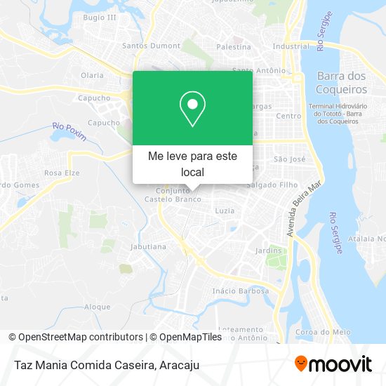 Taz Mania Comida Caseira mapa