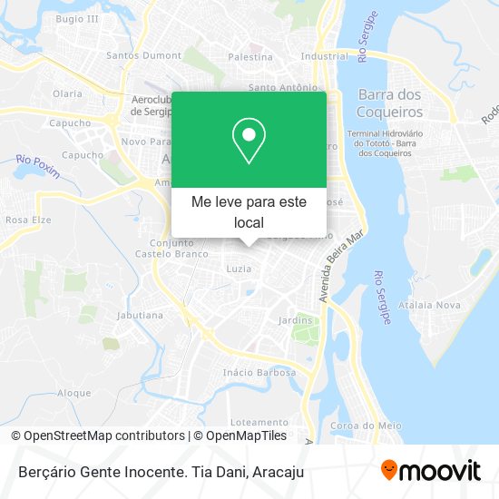 Berçário Gente Inocente. Tia Dani mapa