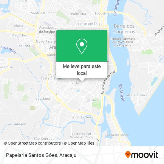 Papelaria Santos Góes mapa