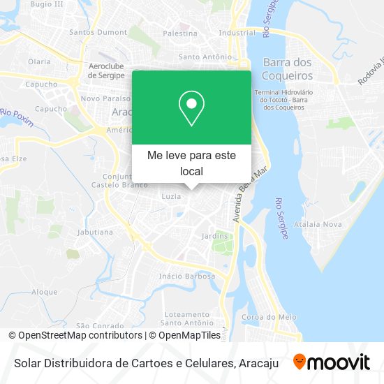 Solar Distribuidora de Cartoes e Celulares mapa