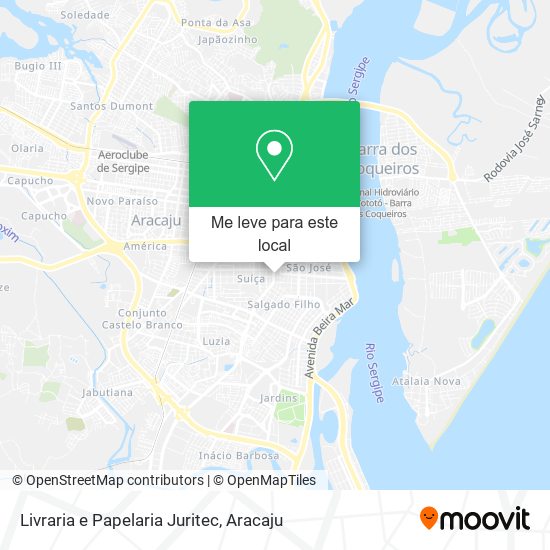 Livraria e Papelaria Juritec mapa