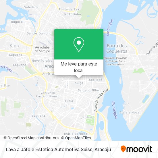 Lava a Jato e Estetica Automotiva Suiss mapa