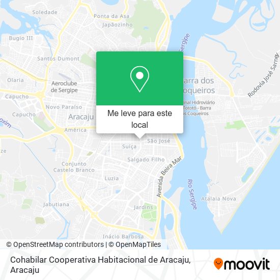 Cohabilar Cooperativa Habitacional de Aracaju mapa