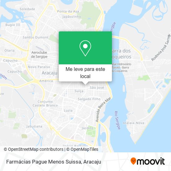 Farmácias Pague Menos Suissa mapa