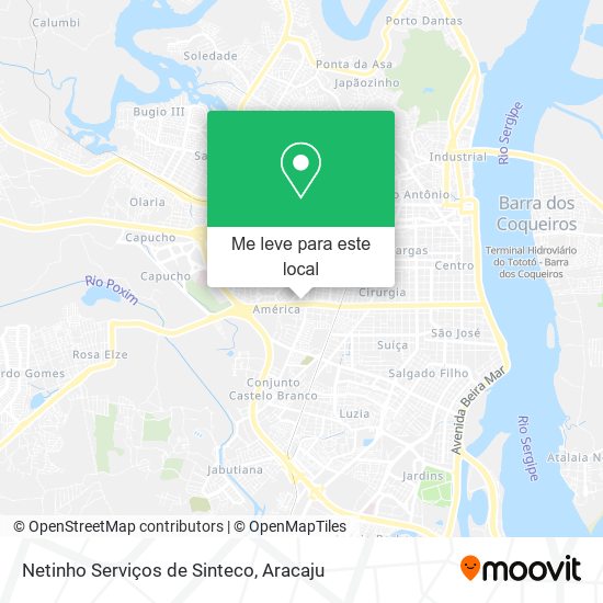 Netinho Serviços de Sinteco mapa