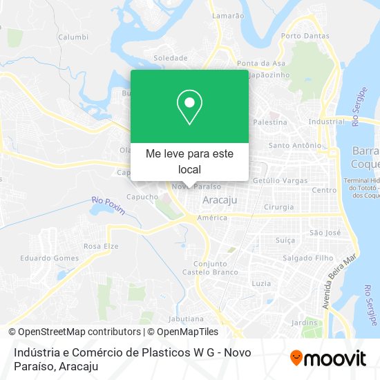 Indústria e Comércio de Plasticos W G - Novo Paraíso mapa