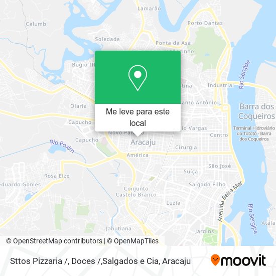 Sttos Pizzaria /, Doces /,Salgados e Cia mapa