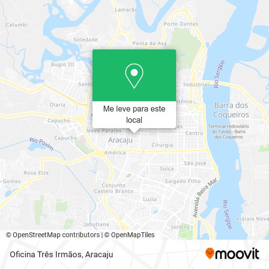 Oficina Três Irmãos mapa