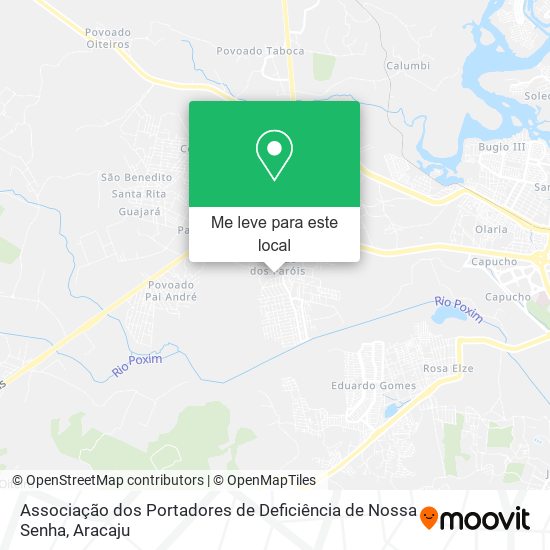 Associação dos Portadores de Deficiência de Nossa Senha mapa