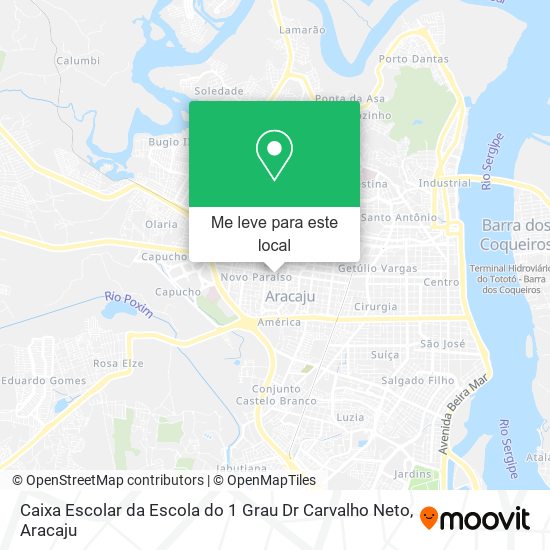 Caixa Escolar da Escola do 1 Grau Dr Carvalho Neto mapa