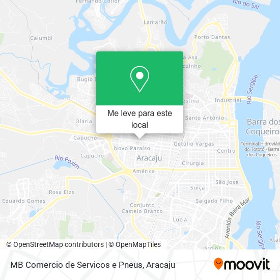 MB Comercio de Servicos e Pneus mapa