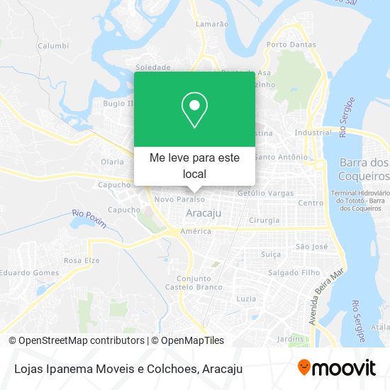 Lojas Ipanema Moveis e Colchoes mapa