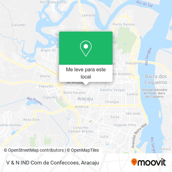 V & N IND Com de Confeccoes mapa