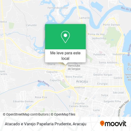 Atacado e Varejo Papelaria Prudente mapa