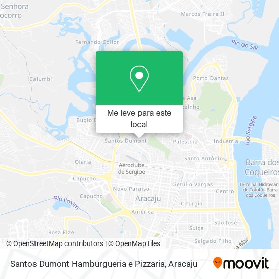 Santos Dumont Hamburgueria e Pizzaria mapa