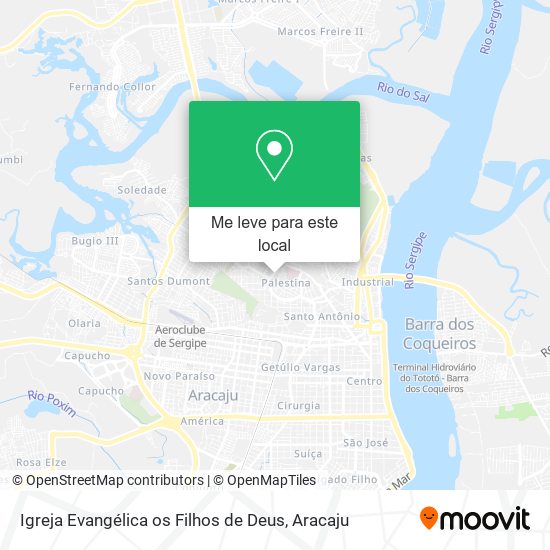 Igreja Evangélica os Filhos de Deus mapa