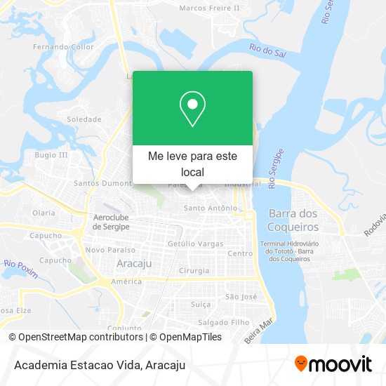 Academia Estacao Vida mapa