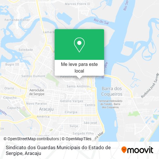 Sindicato dos Guardas Municipais do Estado de Sergipe mapa