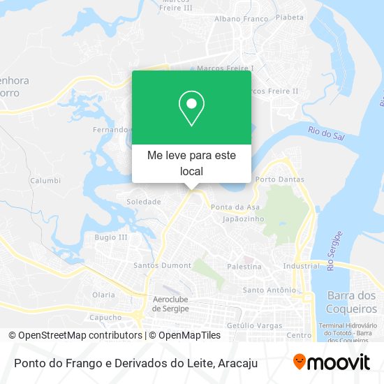 Ponto do Frango e Derivados do Leite mapa