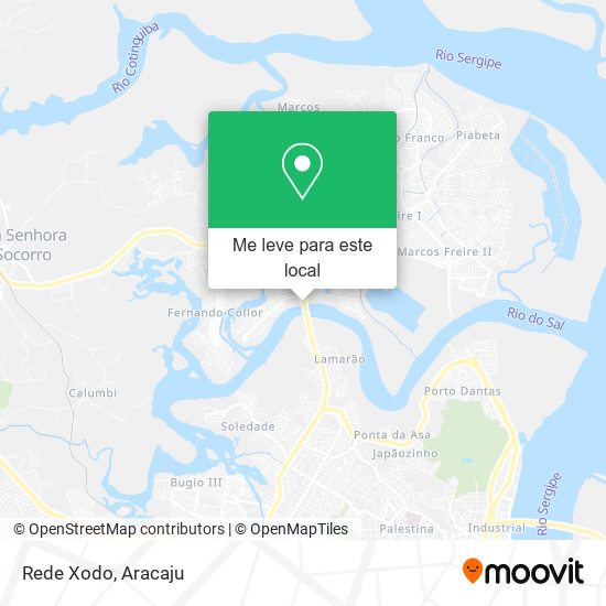 Rede Xodo mapa