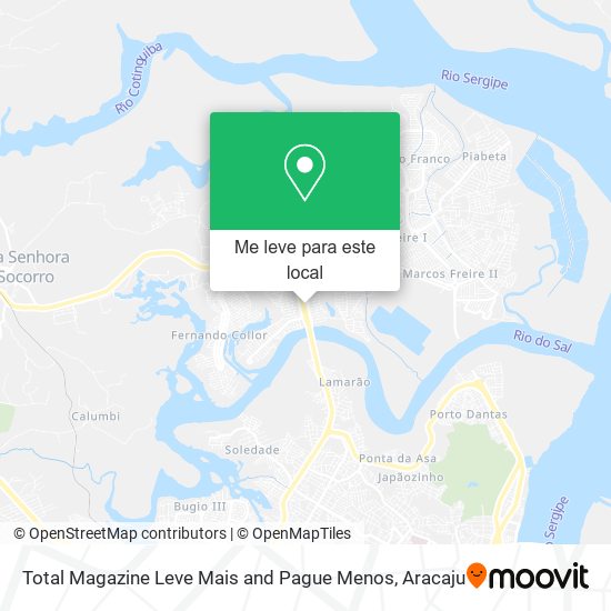 Total Magazine Leve Mais and Pague Menos mapa