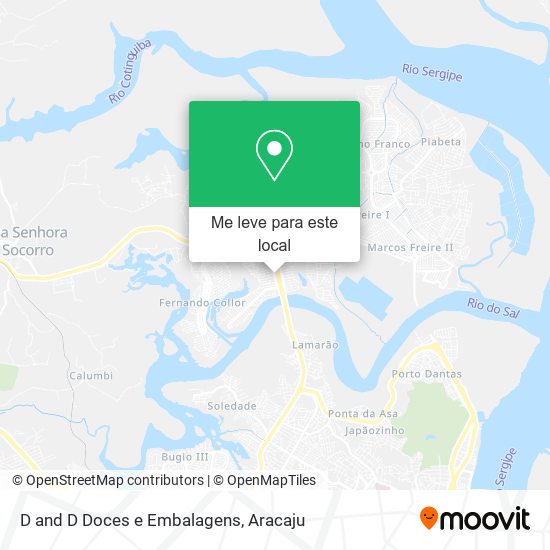 D and D Doces e Embalagens mapa