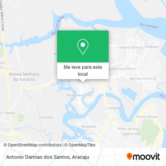 Antonio Damiao dos Santos mapa