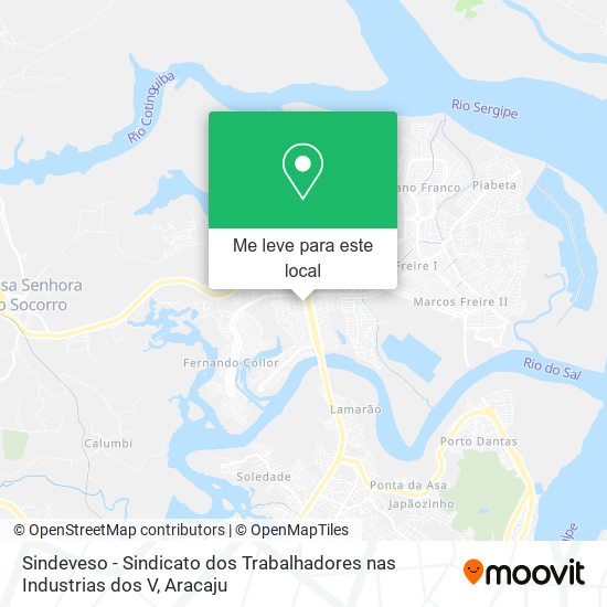 Sindeveso - Sindicato dos Trabalhadores nas Industrias dos V mapa