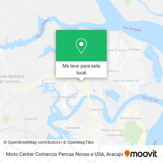 Moto Center Comercio Percas Novas e USA mapa