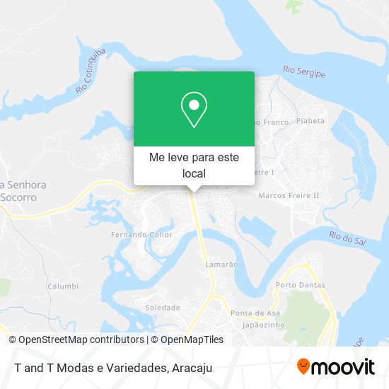 T and T Modas e Variedades mapa