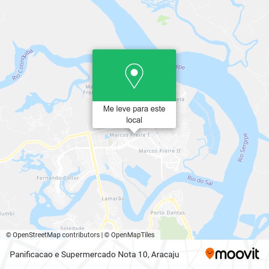 Panificacao e Supermercado Nota 10 mapa