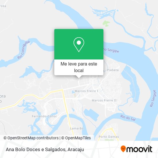 Ana Bolo Doces e Salgados mapa