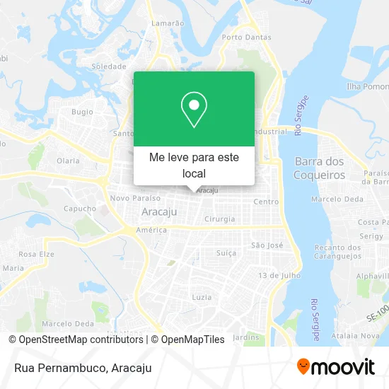Rua Pernambuco mapa