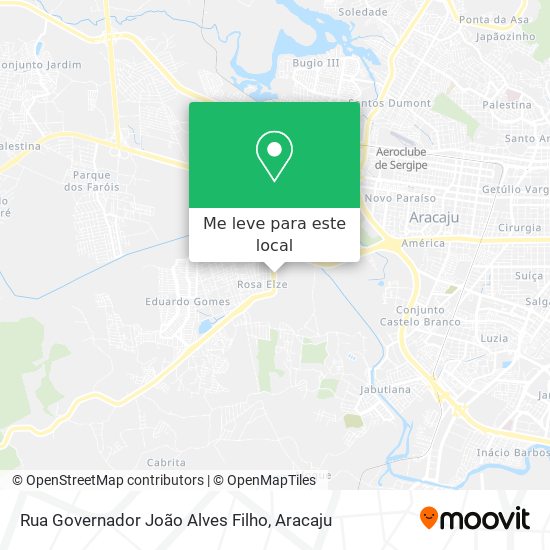 Rua Governador João Alves Filho mapa