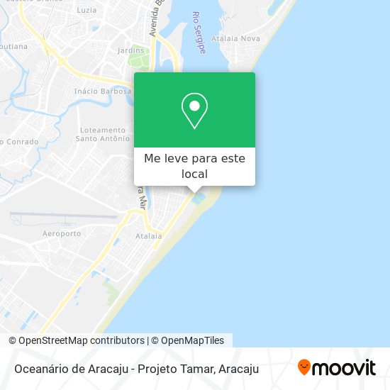 Oceanário de Aracaju - Projeto Tamar mapa