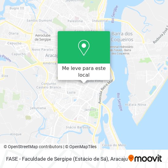 FASE - Faculdade de Sergipe (Estácio de Sá) mapa