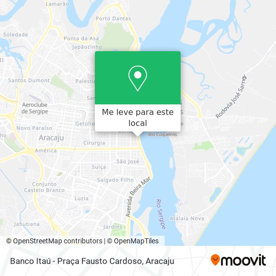 Banco Itaú - Praça Fausto Cardoso mapa