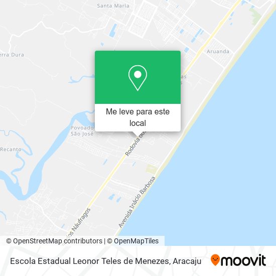 Escola Estadual Leonor Teles de Menezes mapa