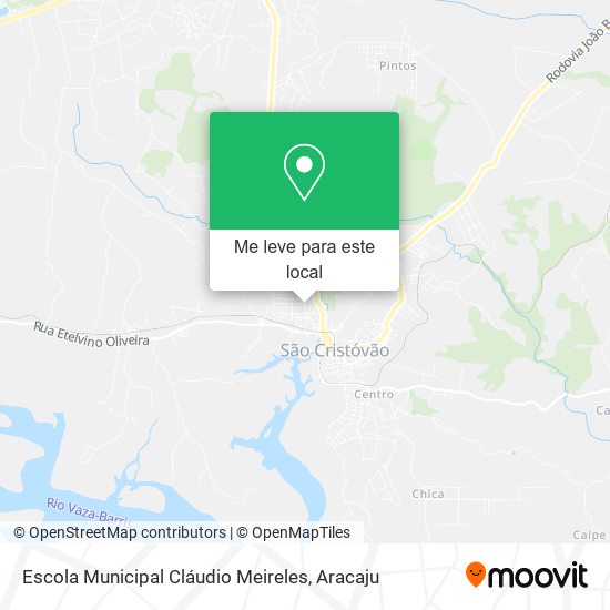 Escola Municipal Cláudio Meireles mapa