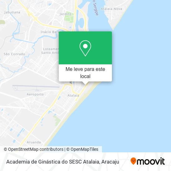 Academia de Ginástica do SESC Atalaia mapa