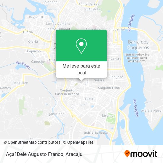 Açaí Dele Augusto Franco mapa