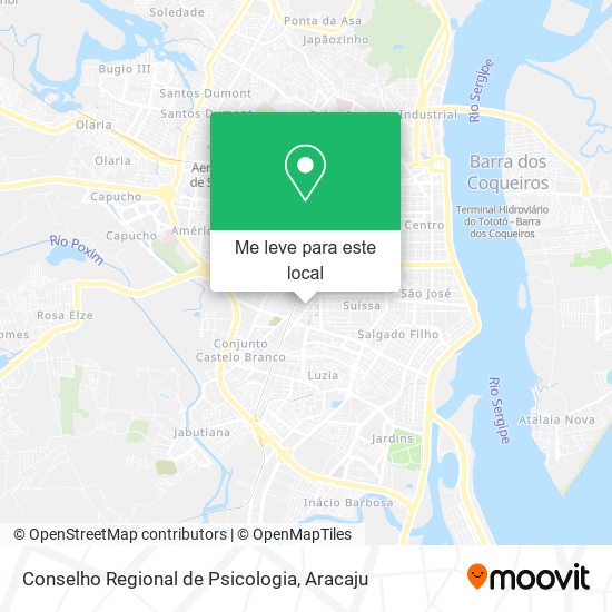 Conselho Regional de Psicologia mapa