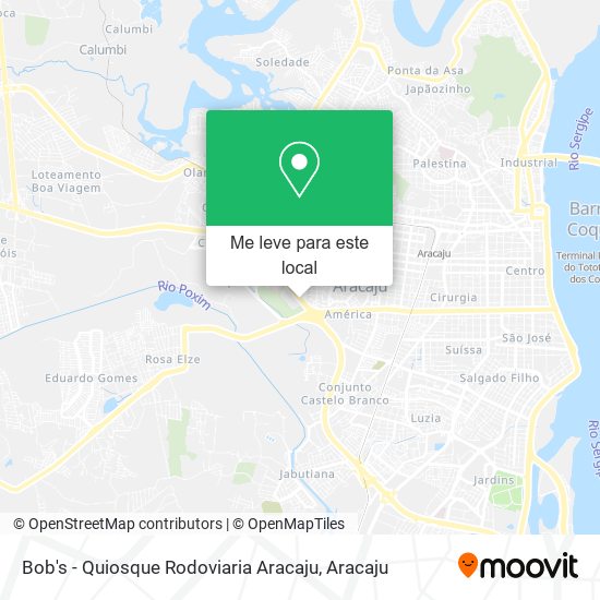 Bob's - Quiosque Rodoviaria Aracaju mapa