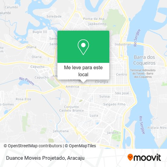 Duance Moveis Projetado mapa