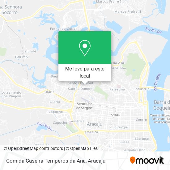 Comida Caseira Temperos da Ana mapa