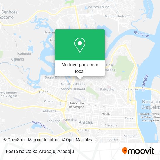 Festa na Caixa Aracaju mapa