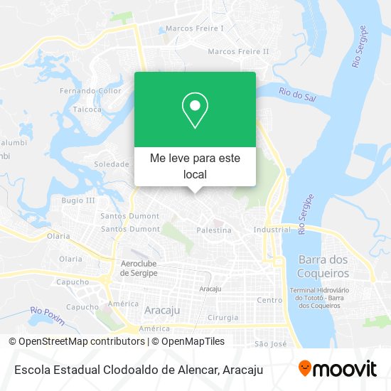 Escola Estadual Clodoaldo de Alencar mapa