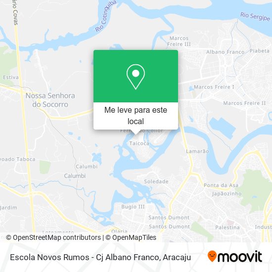 Escola Novos Rumos - Cj Albano Franco mapa