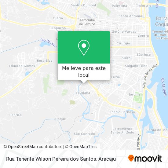 Rua Tenente Wilson Pereira dos Santos mapa